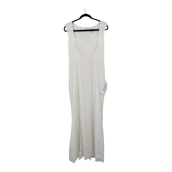 Dress the Population dress Monroe Side Slit Gown white size Large L - Picture 2 of 7
